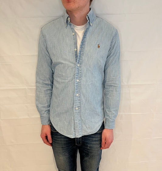 Polo Ralph Lauren Classic Fit Denim Shirt Light Blue Men's
