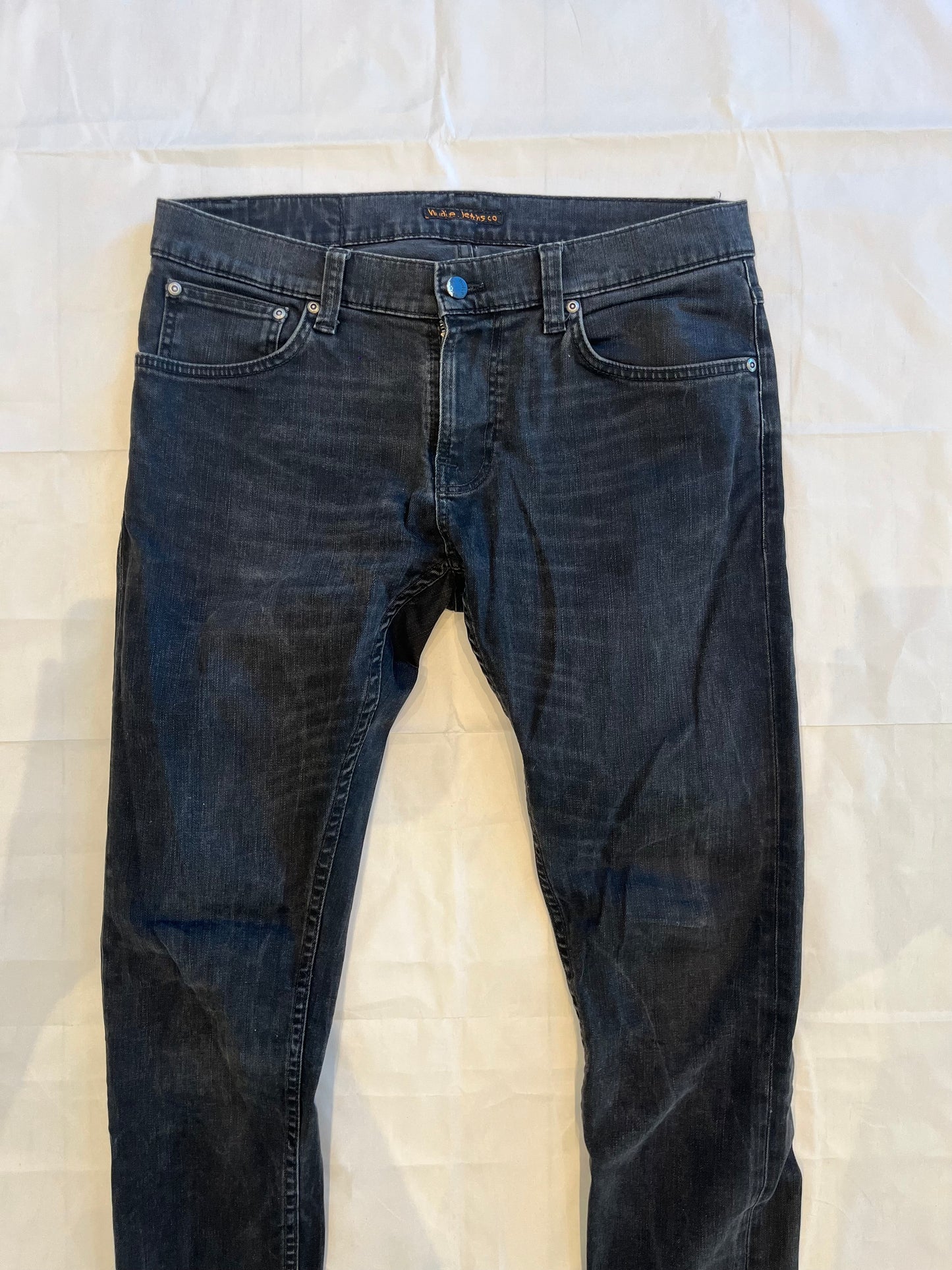 Nudie Tight Terry Jeans Black Men's