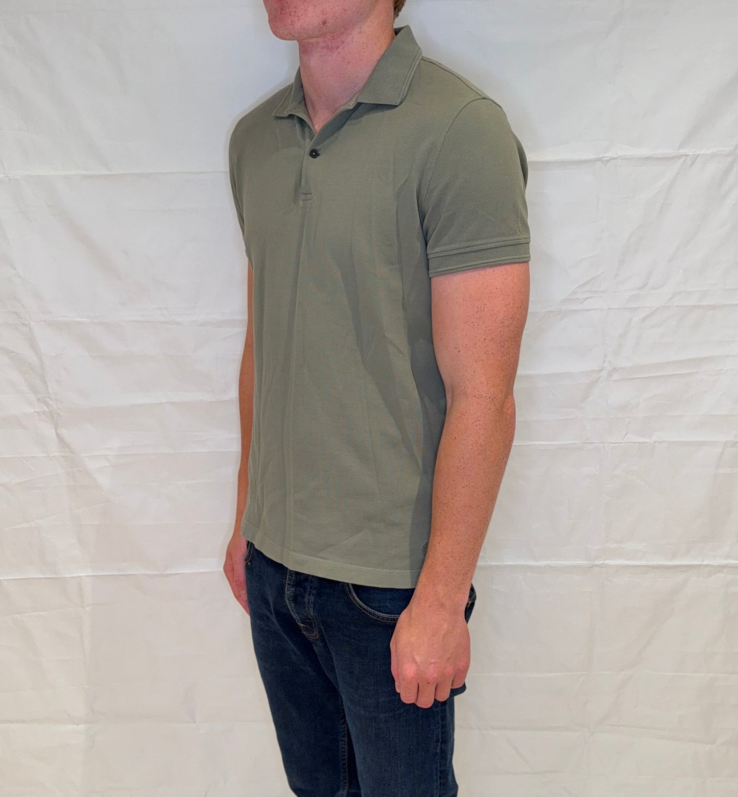 Massimo Dutti Polo Olive Green Men's