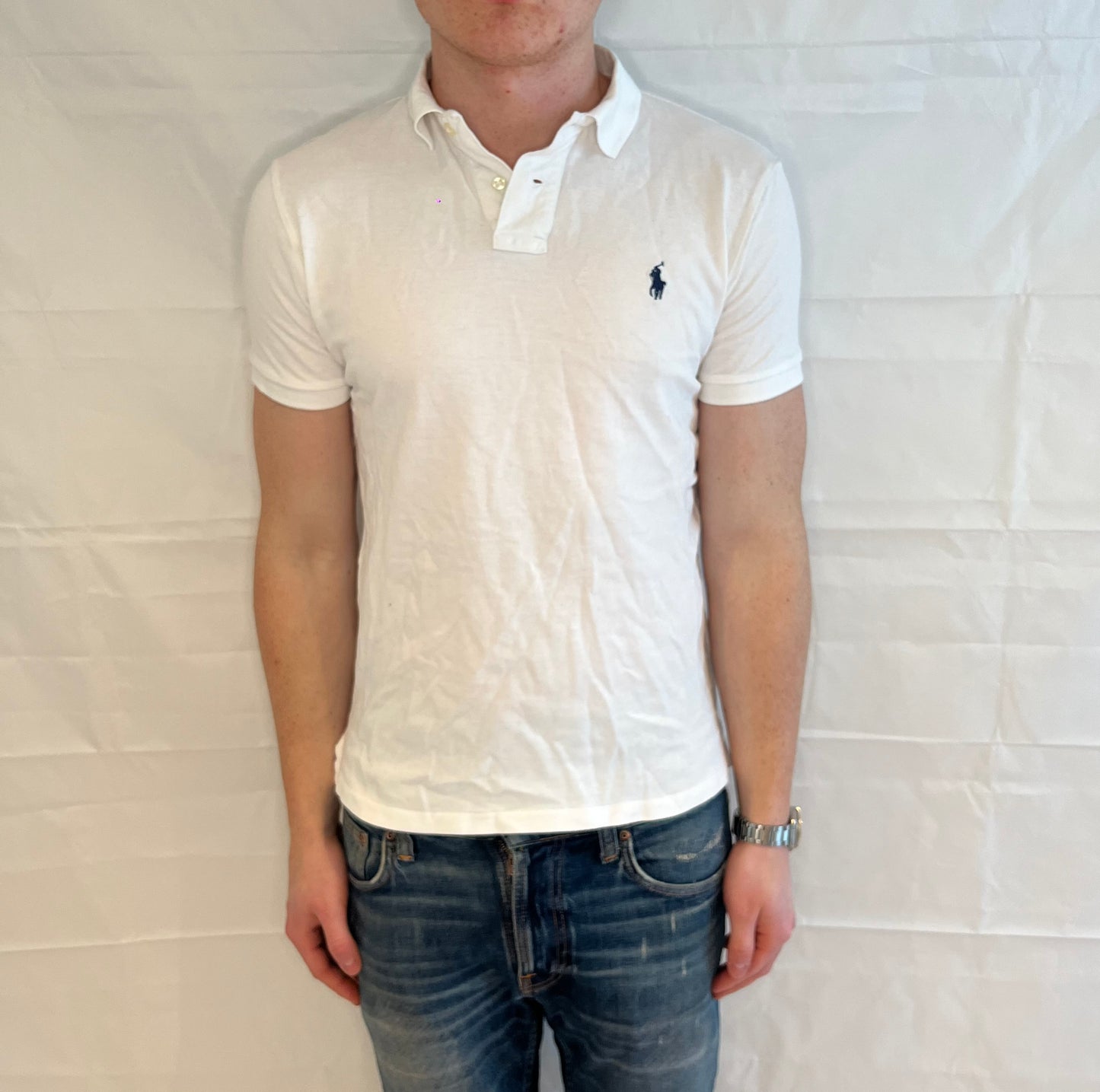 Polo Ralph Lauren Custom Slim Fit Polo White Men's