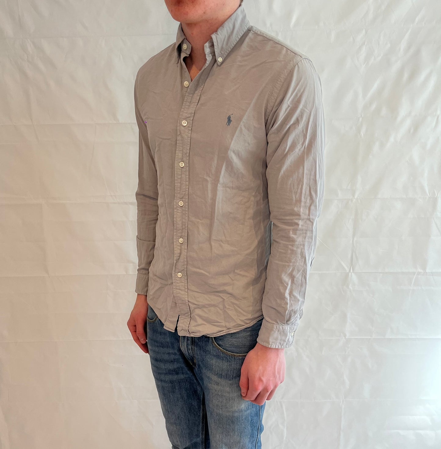 Polo Ralph Lauren Slim Fit Shirt Light Grey Men's