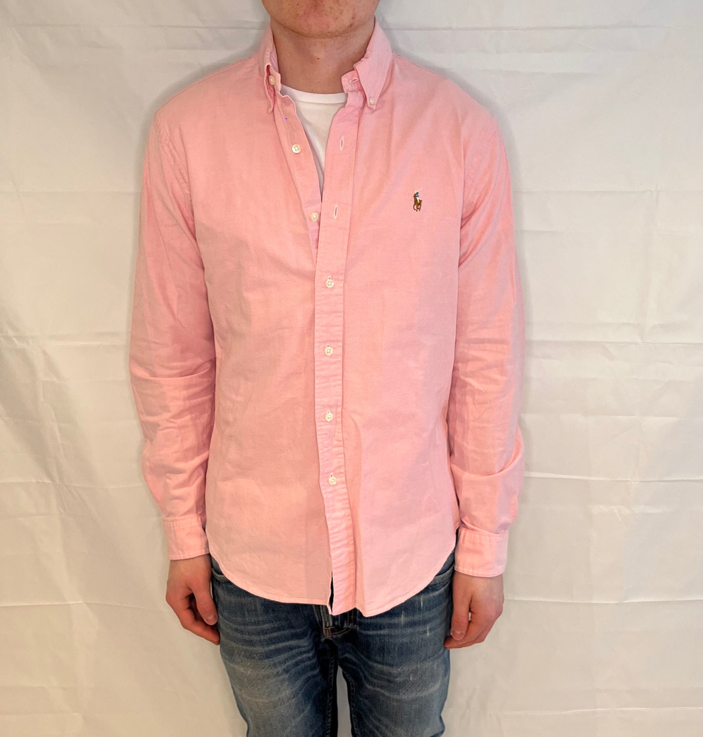 Polo Ralph Lauren Slim Fit Stretch Oxford Shirt Pink Men's