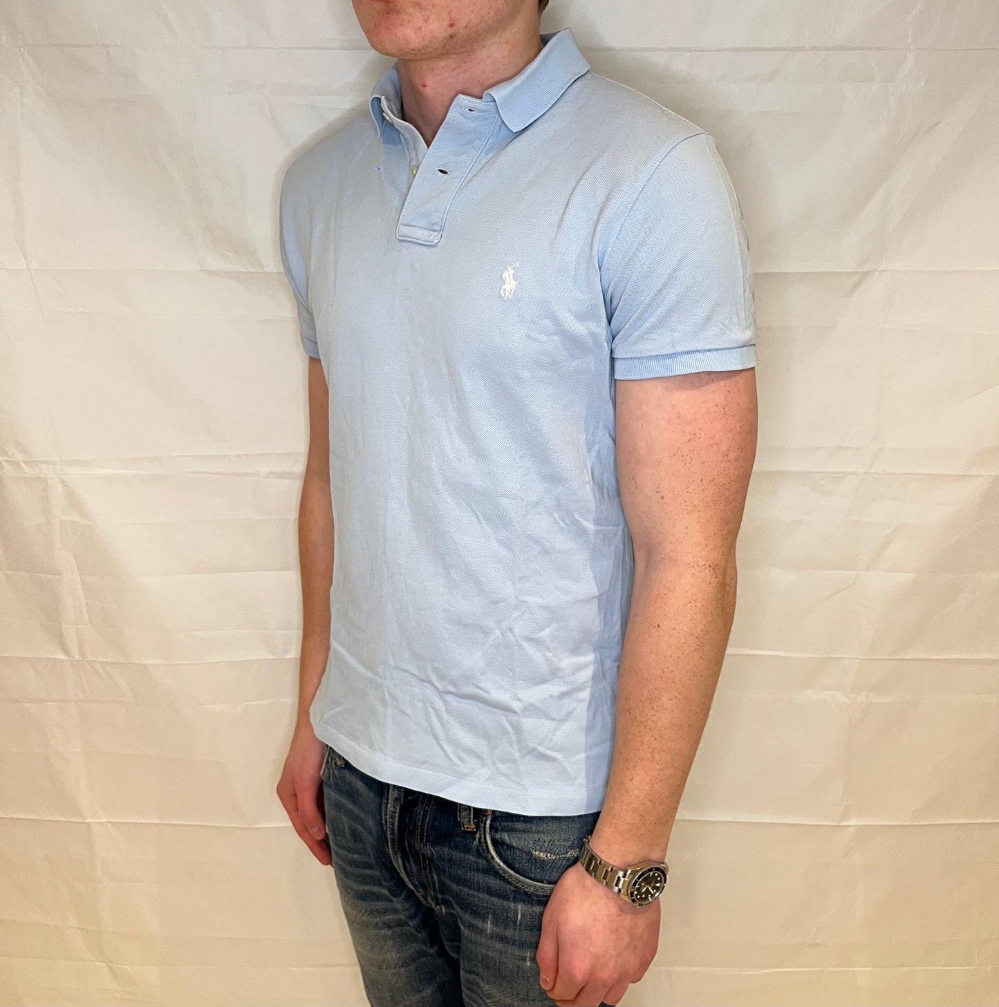 Polo Ralph Lauren Custom Slim Fit Polo Light Blue Men's