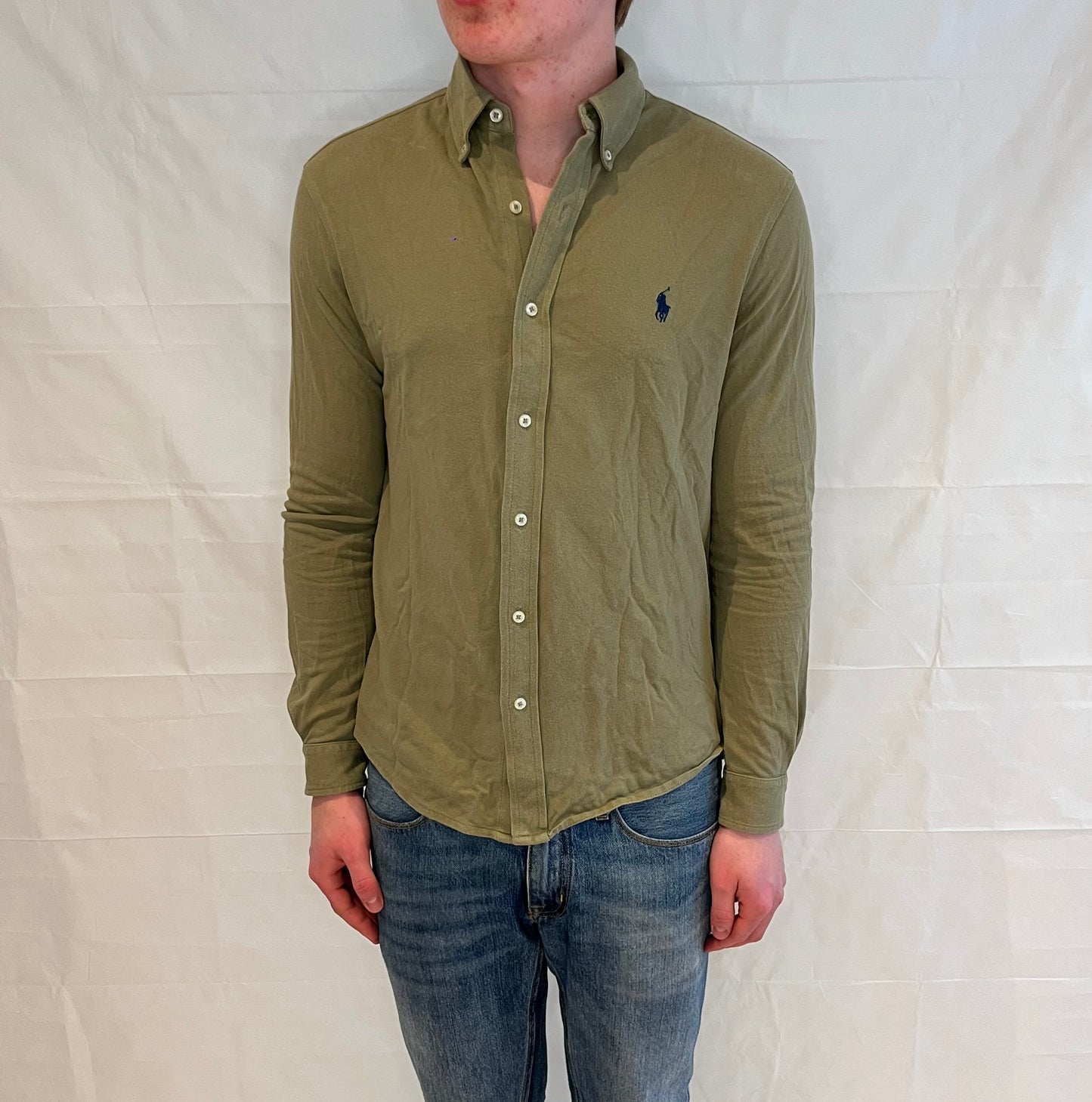 Polo Ralph Lauren Featherweight Mesh Shirt Olive Green Men's