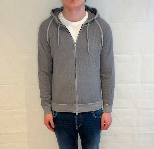 Boggi Milano Zip Hoodie Grey Men's
