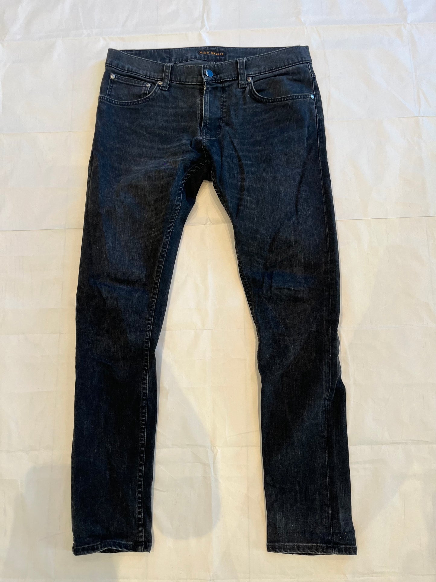 Nudie Tight Terry Jeans Black Men's