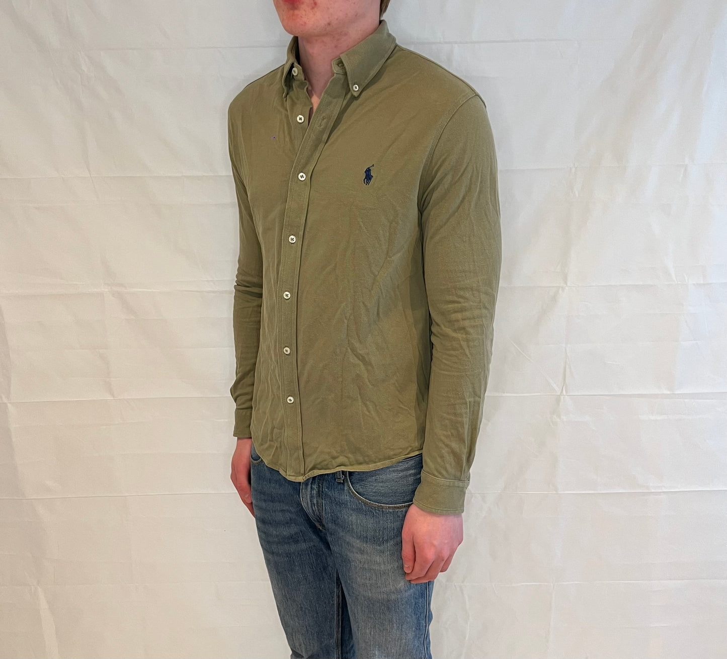 Polo Ralph Lauren Featherweight Mesh Shirt Olive Green Men's