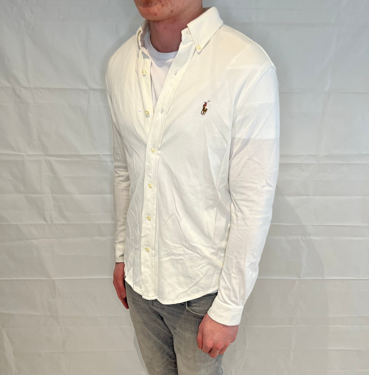 Polo Ralph Lauren Knit Oxford Shirt White Men's