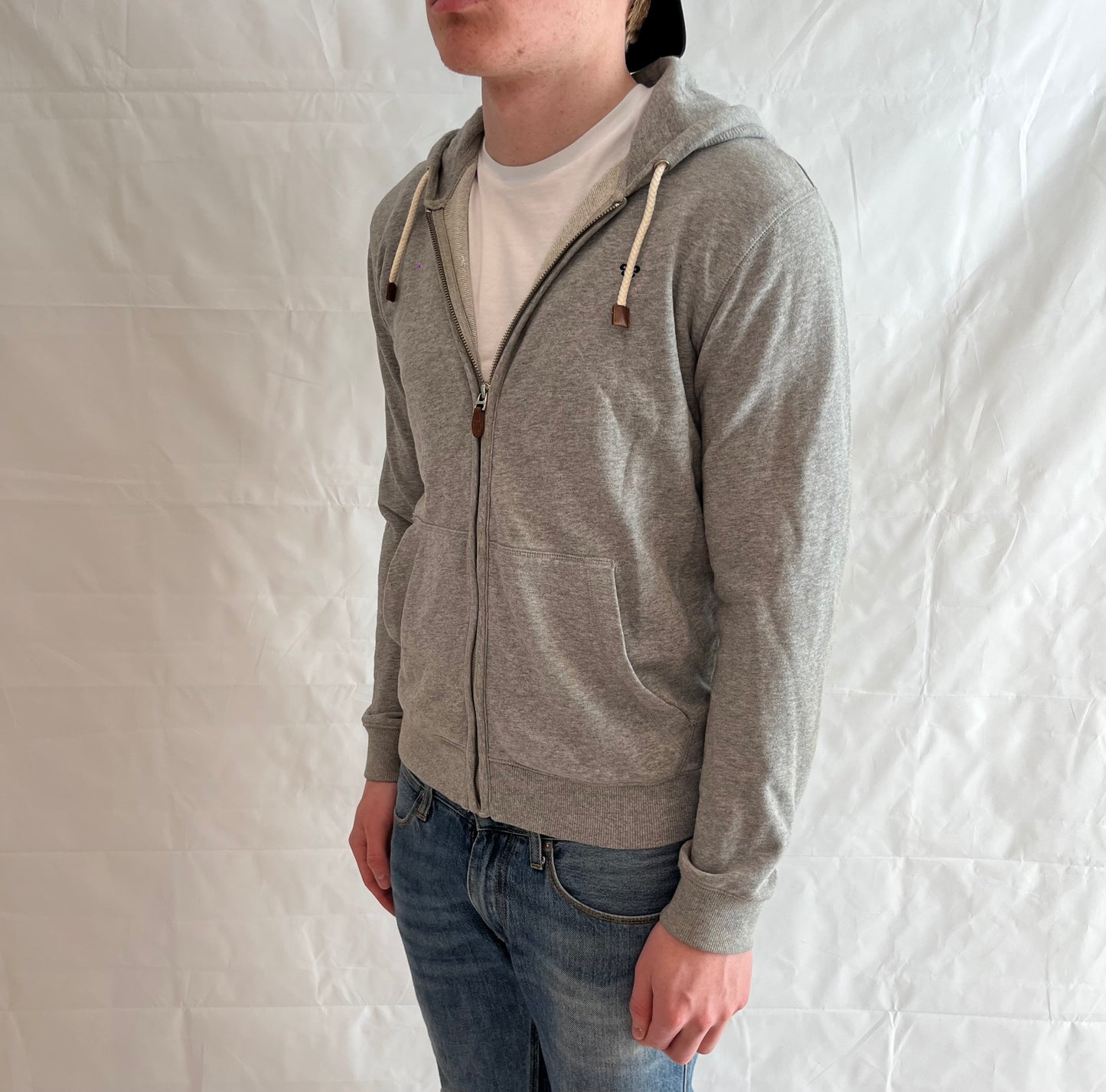 Morris Zip Hoodie Grey Men's