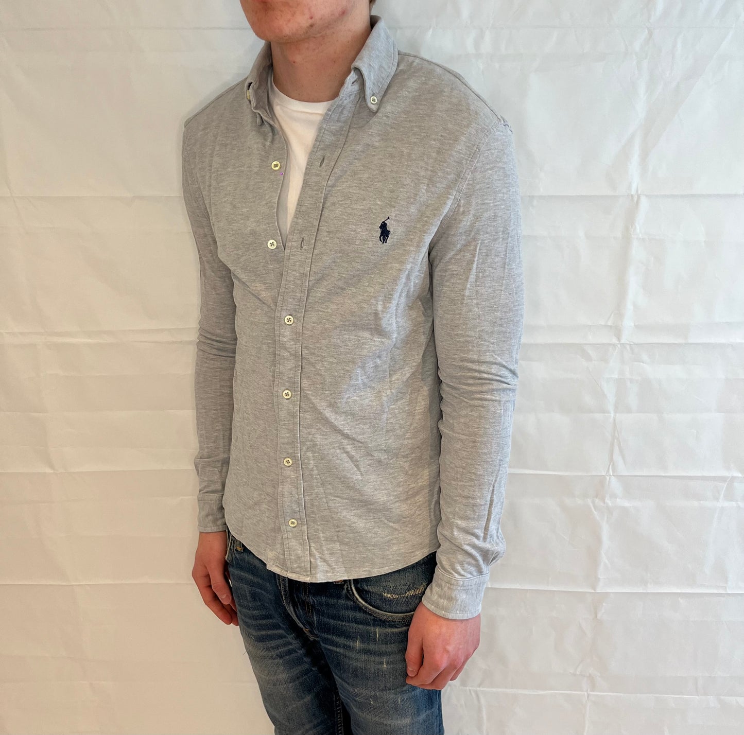 Polo Ralph Lauren Featherweight Mesh Shirt Grey Men's
