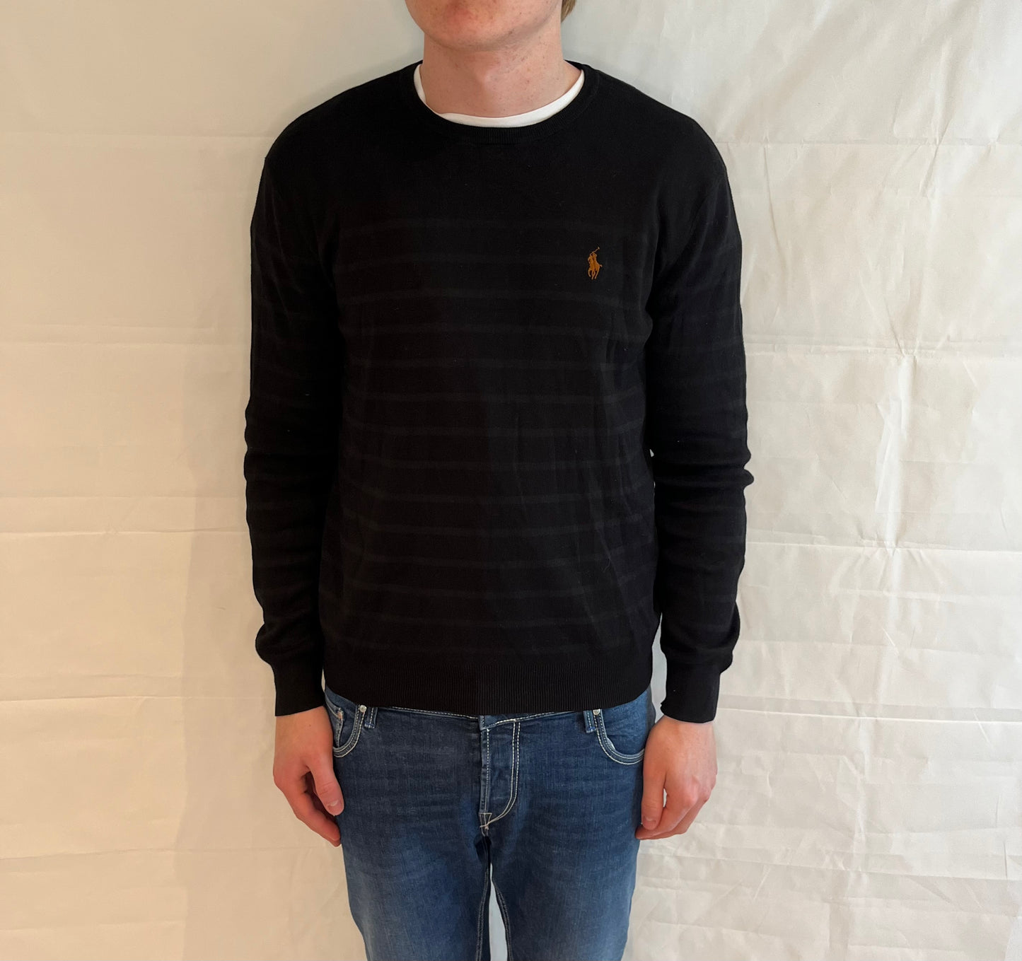 Polo Ralph Lauren Prima Cotton Sweater Striped Black Men's