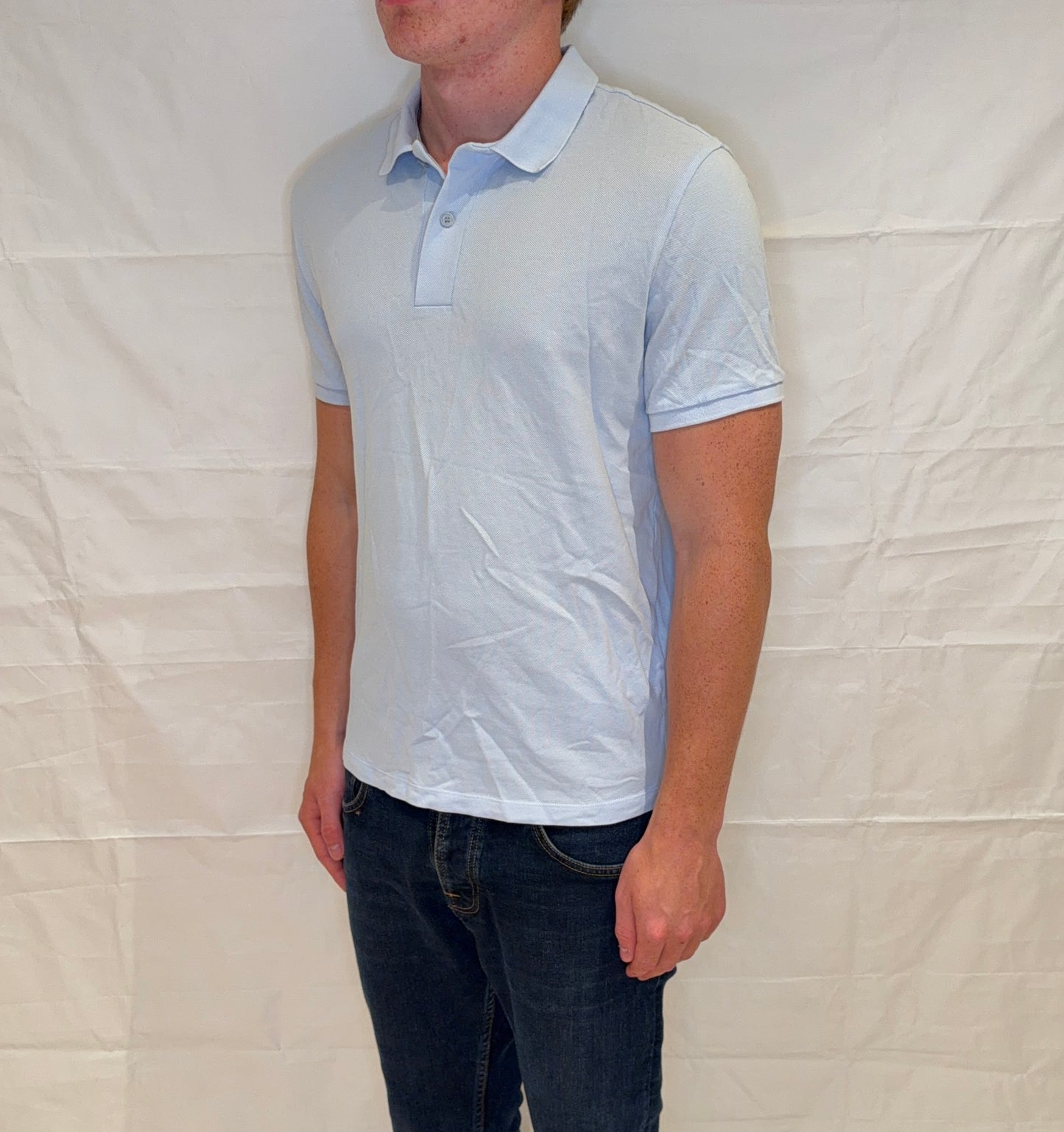 Massimo Dutti Polo Light Blue Men's