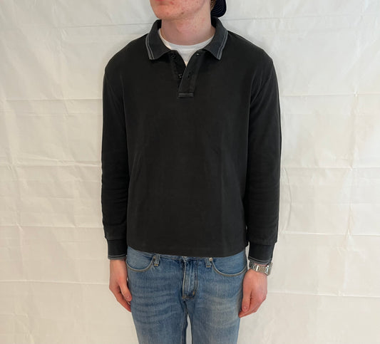 Moncler Polo Long Sleeve Men's Black