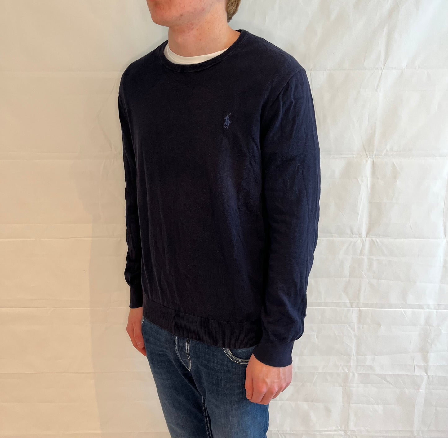 Polo Ralph Lauren Slim Fit Prima Cotton Sweater Blue Men's