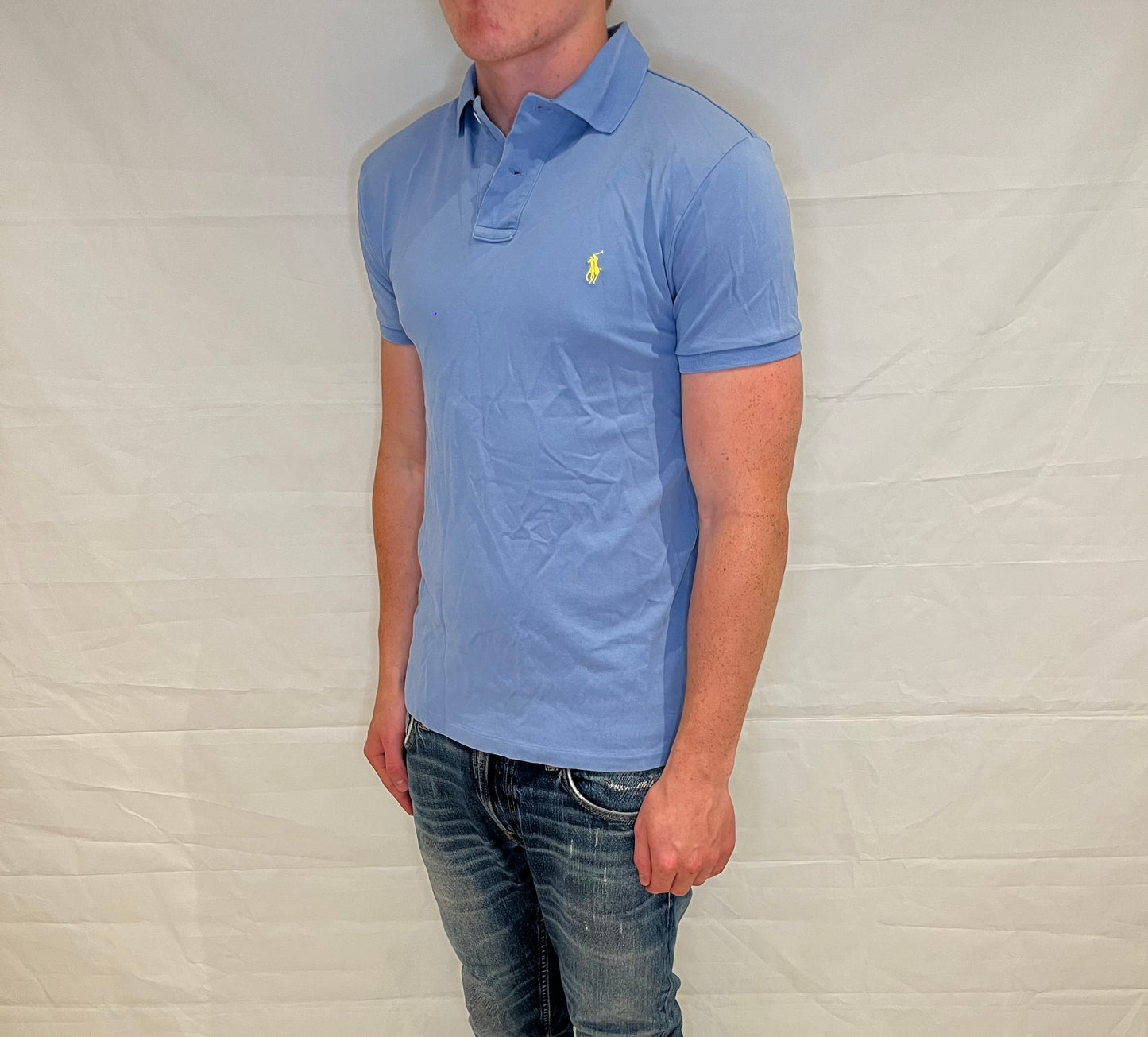 Polo Ralph Lauren Prima Stretch Mesh Polo Light Blue Men's