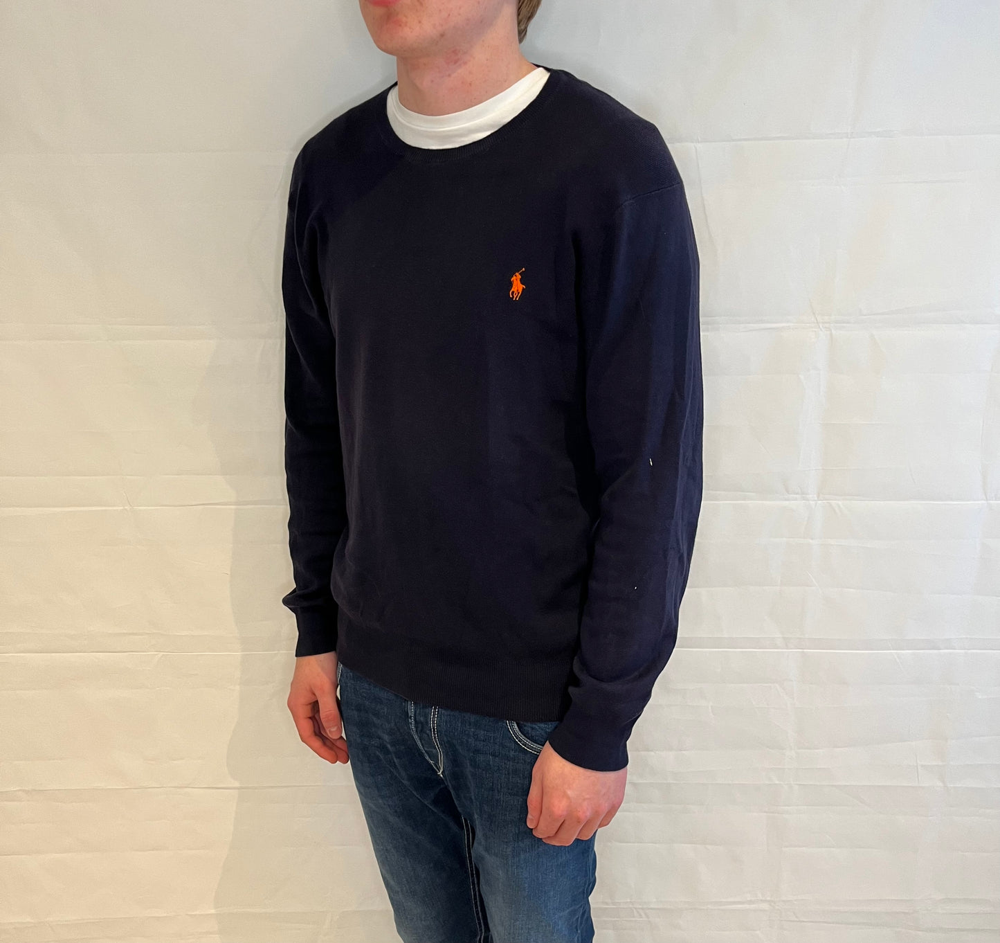 Polo Ralph Lauren Slim Fit Prima Cotton Sweater Blue Men's