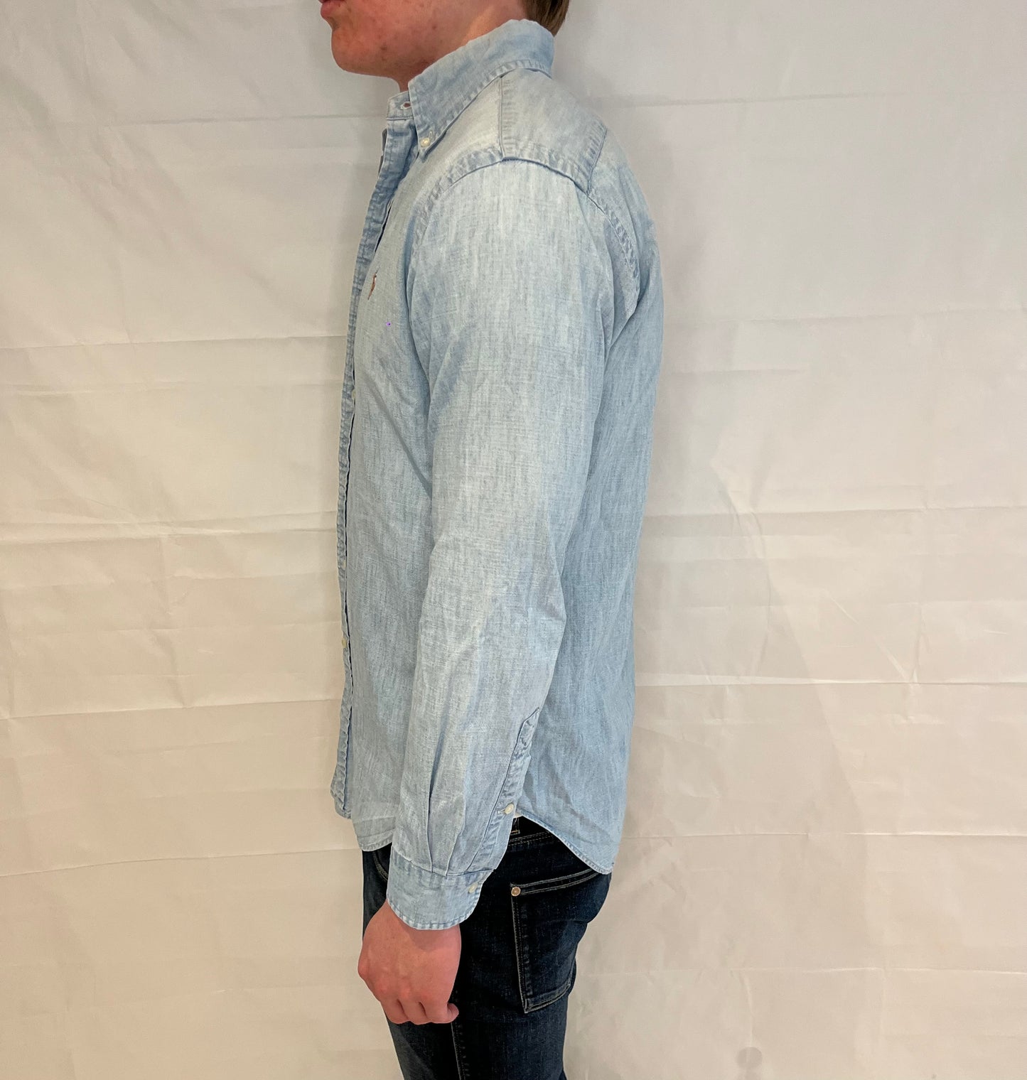 Polo Ralph Lauren Classic Fit Denim Shirt Light Blue Men's