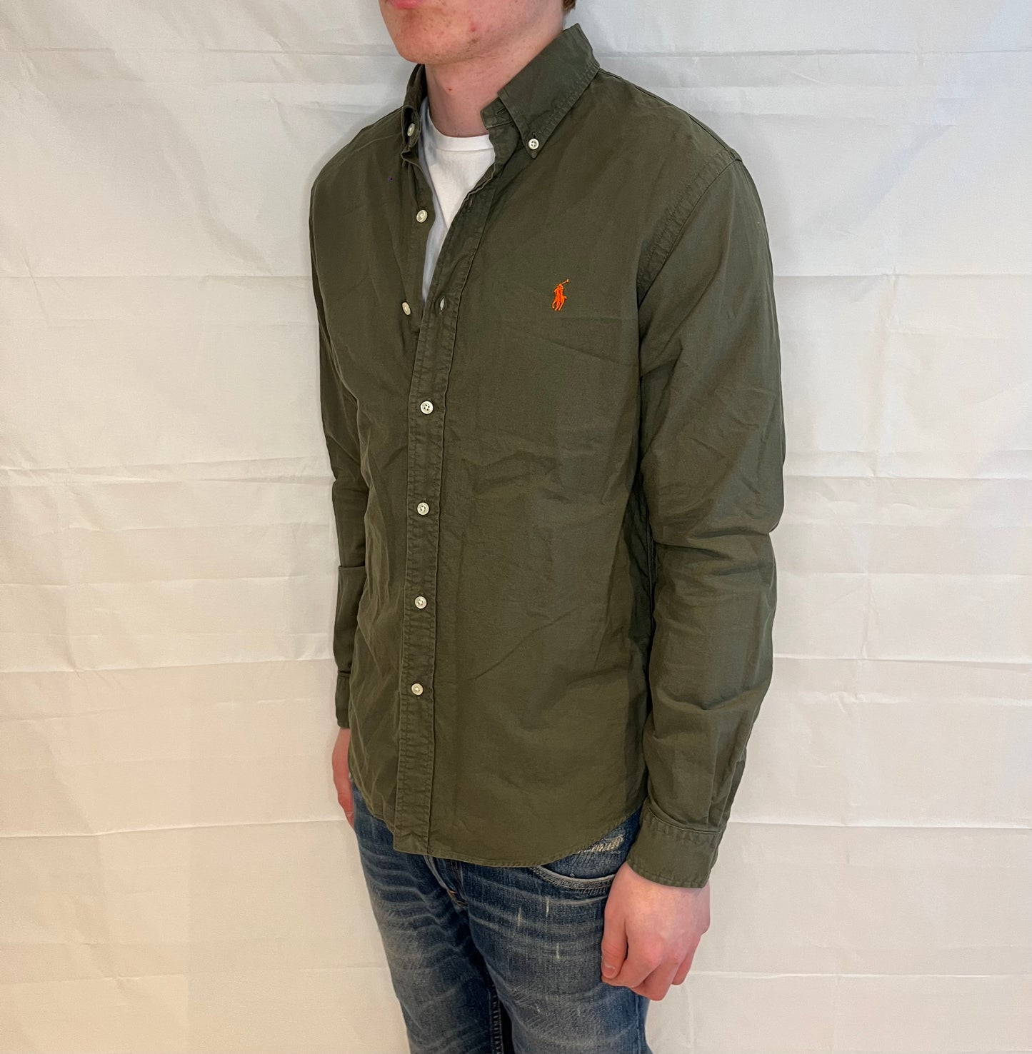 Polo Ralph Lauren Slim Fit Shirt Olive Green Men's