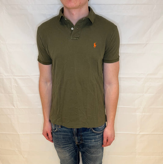 Polo Ralph Lauren Slim Fit Polo Olive Green Men's