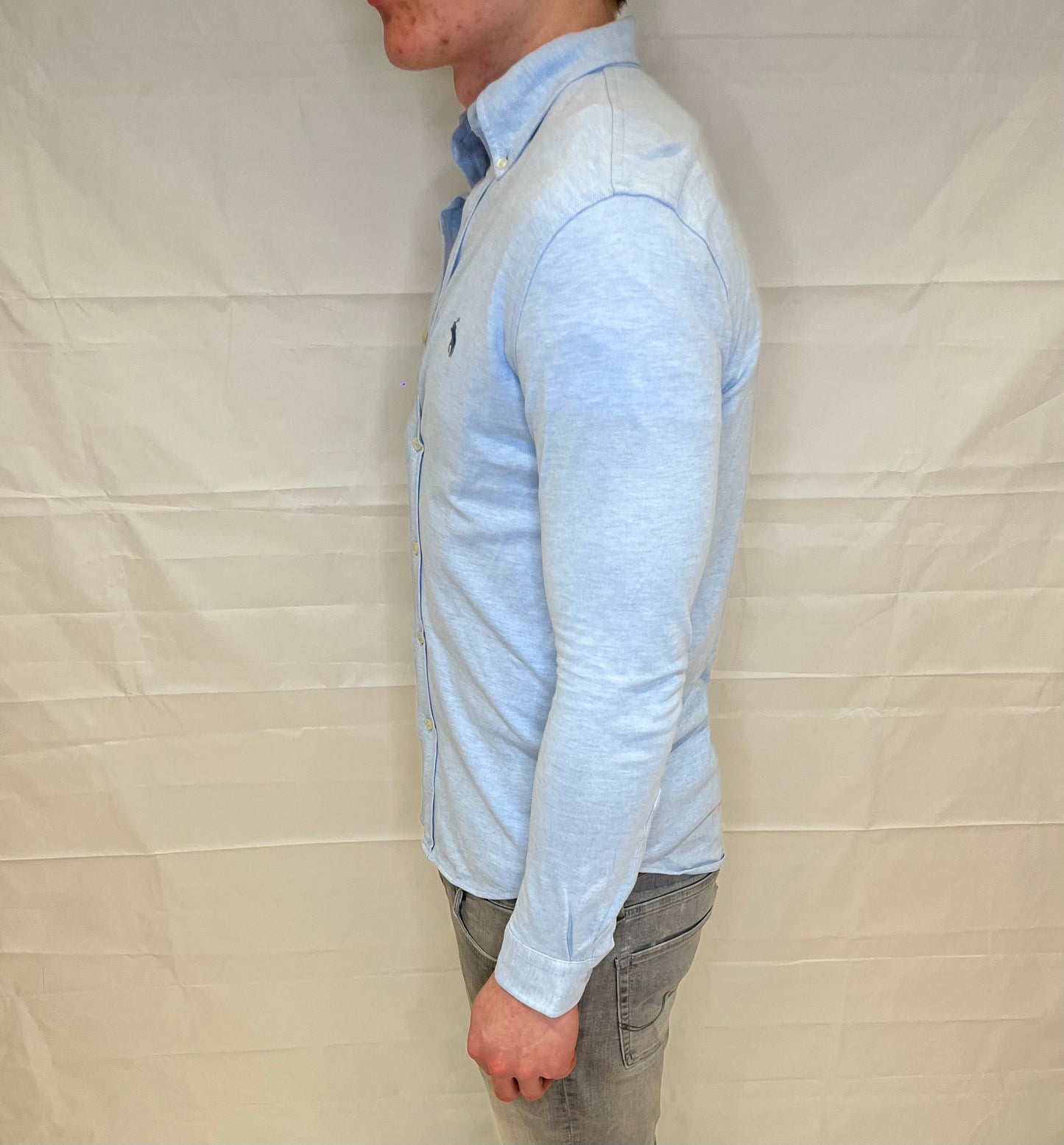 Polo Ralph Lauren Featherweight Mesh Shirt Light Blue Men's