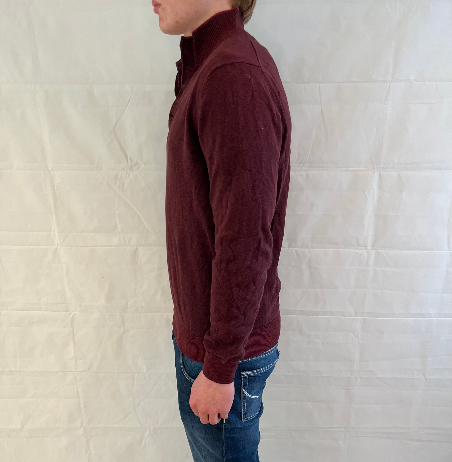 Massimo Dutti Sweater Wine Red Men's