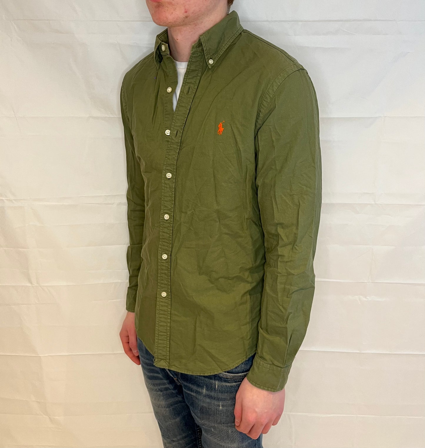 Polo Ralph Lauren Slim Fit Shirt Olive Green Men's