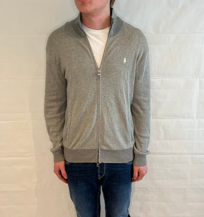 Polo Ralph Lauren Prima Cotton Full Zip Cardigan Grey Men's