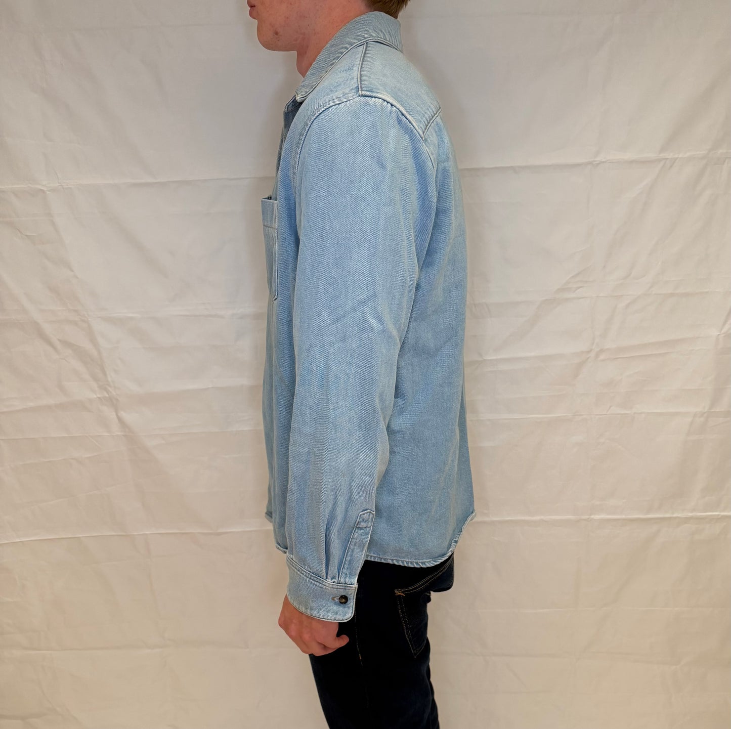 APC Denim Overshirt Light Blue Men's