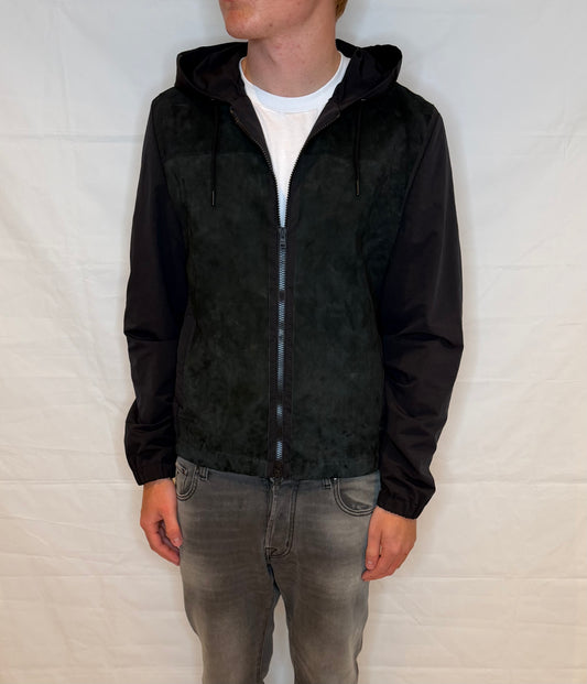 Herno Suede Cardigan Black Men's