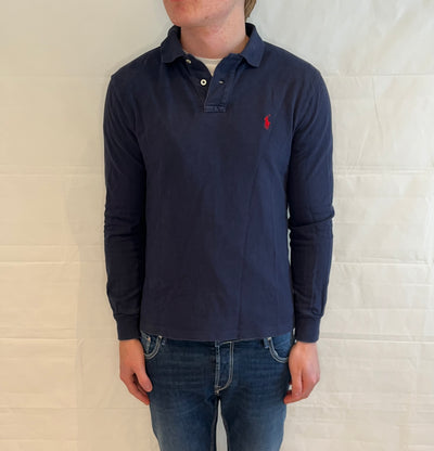 Polo Ralph Lauren Slim Fit Polo Long Sleeve Blue Men's