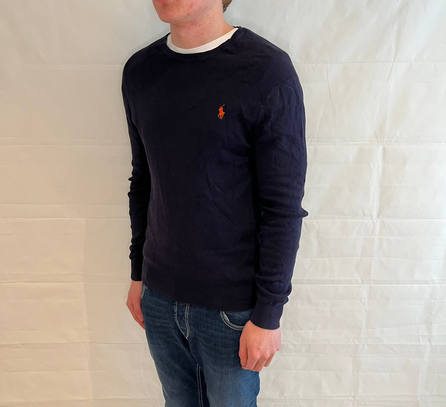 Polo Ralph Lauren Sweater Slim Fit Prima Cotton Blue Men's