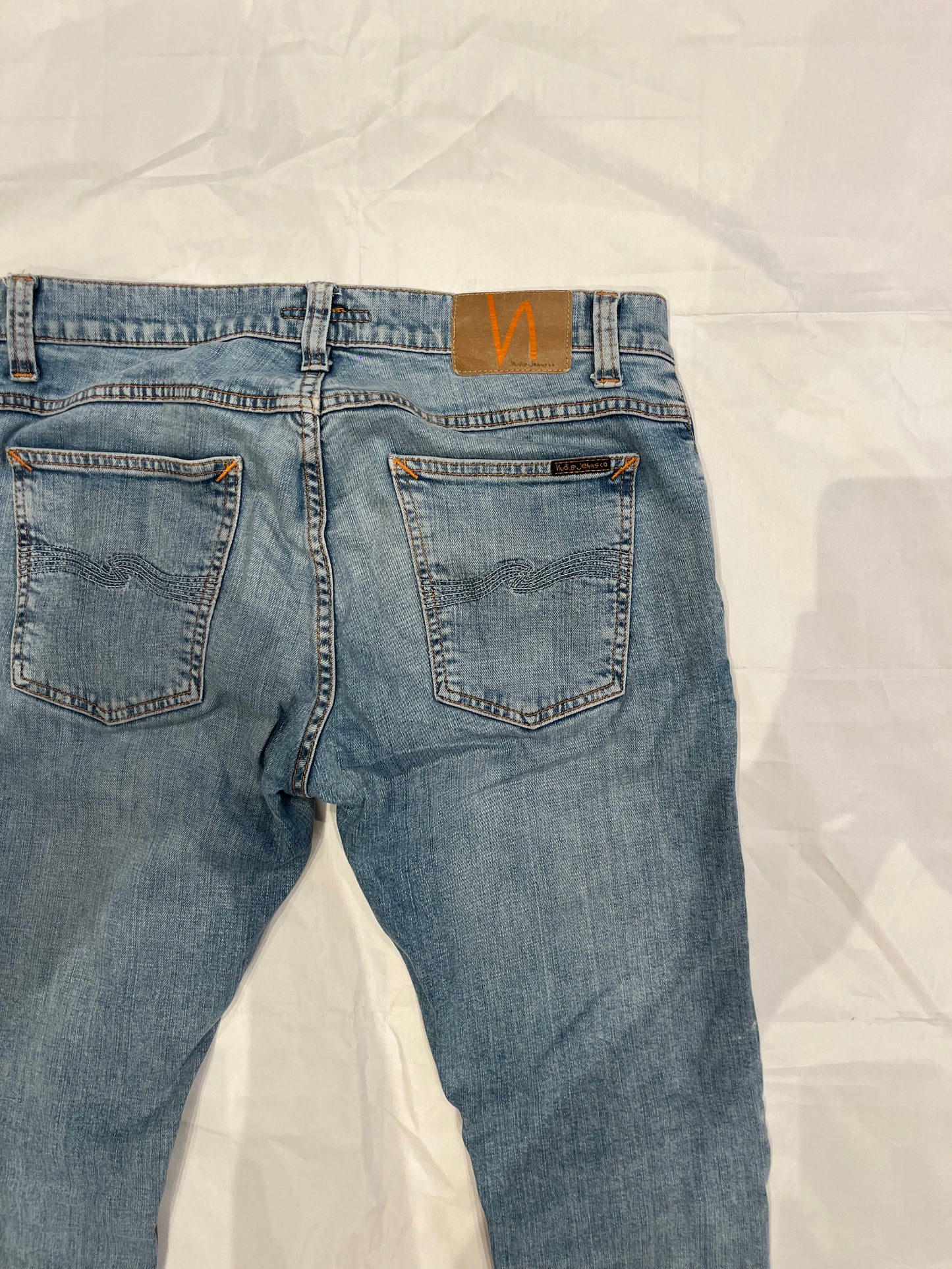 Nudie Tight Terry Jeans Light Blue Men's