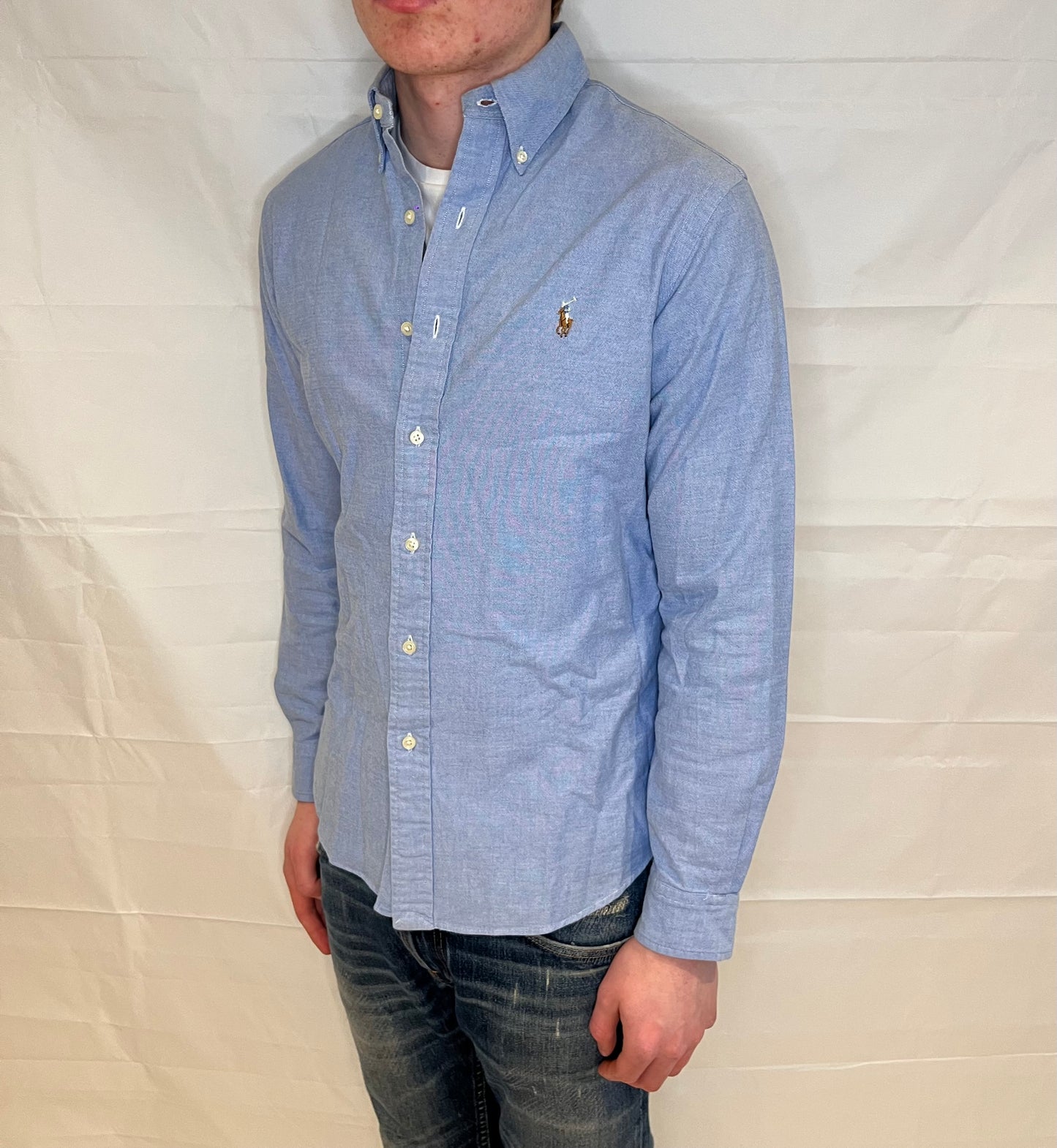 Polo Ralph Lauren Slim Fit Stretch Oxford Shirt Light Blue Men's
