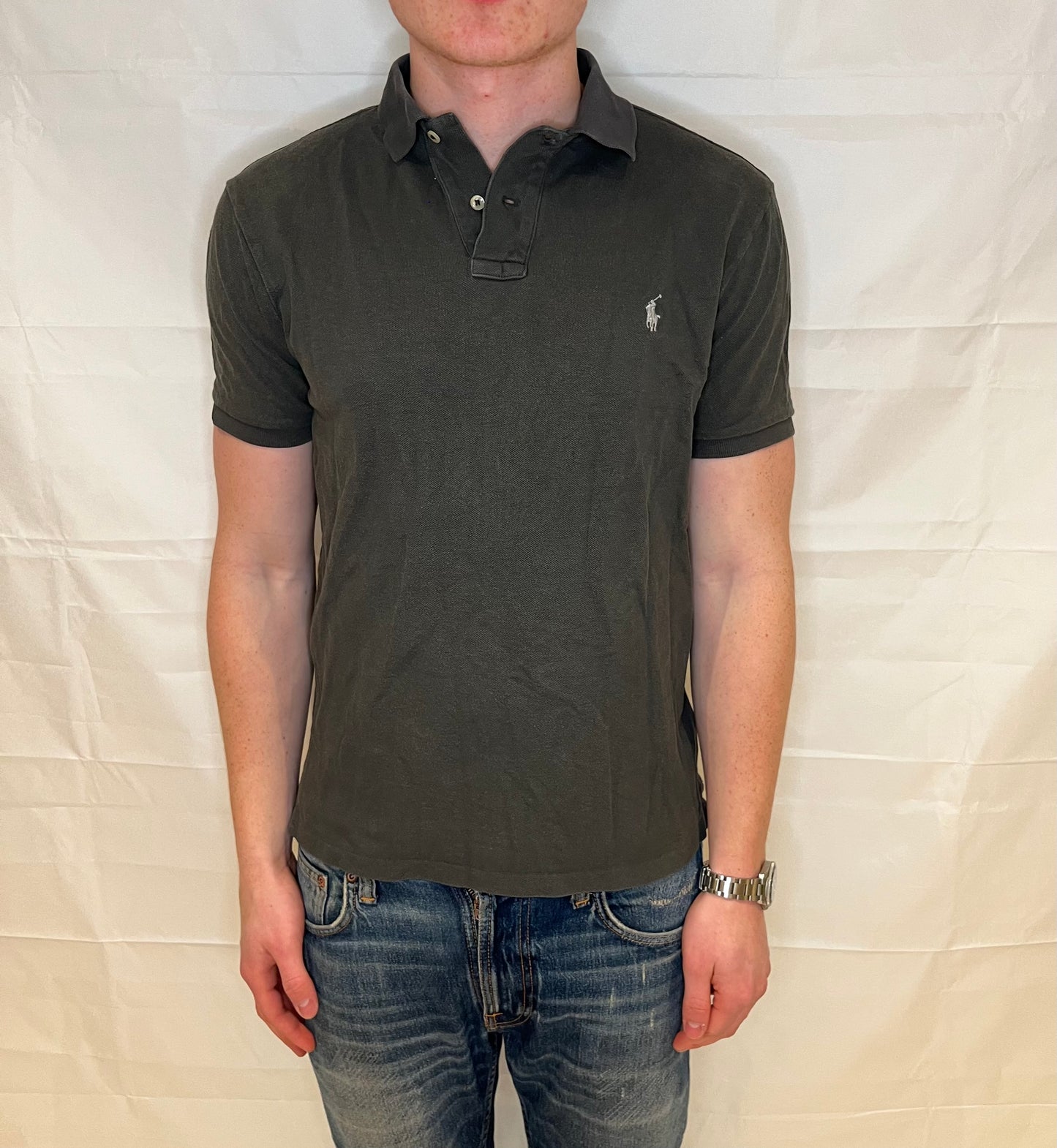 Polo Ralph Lauren Custom Slim Fit Polo Grey Men's