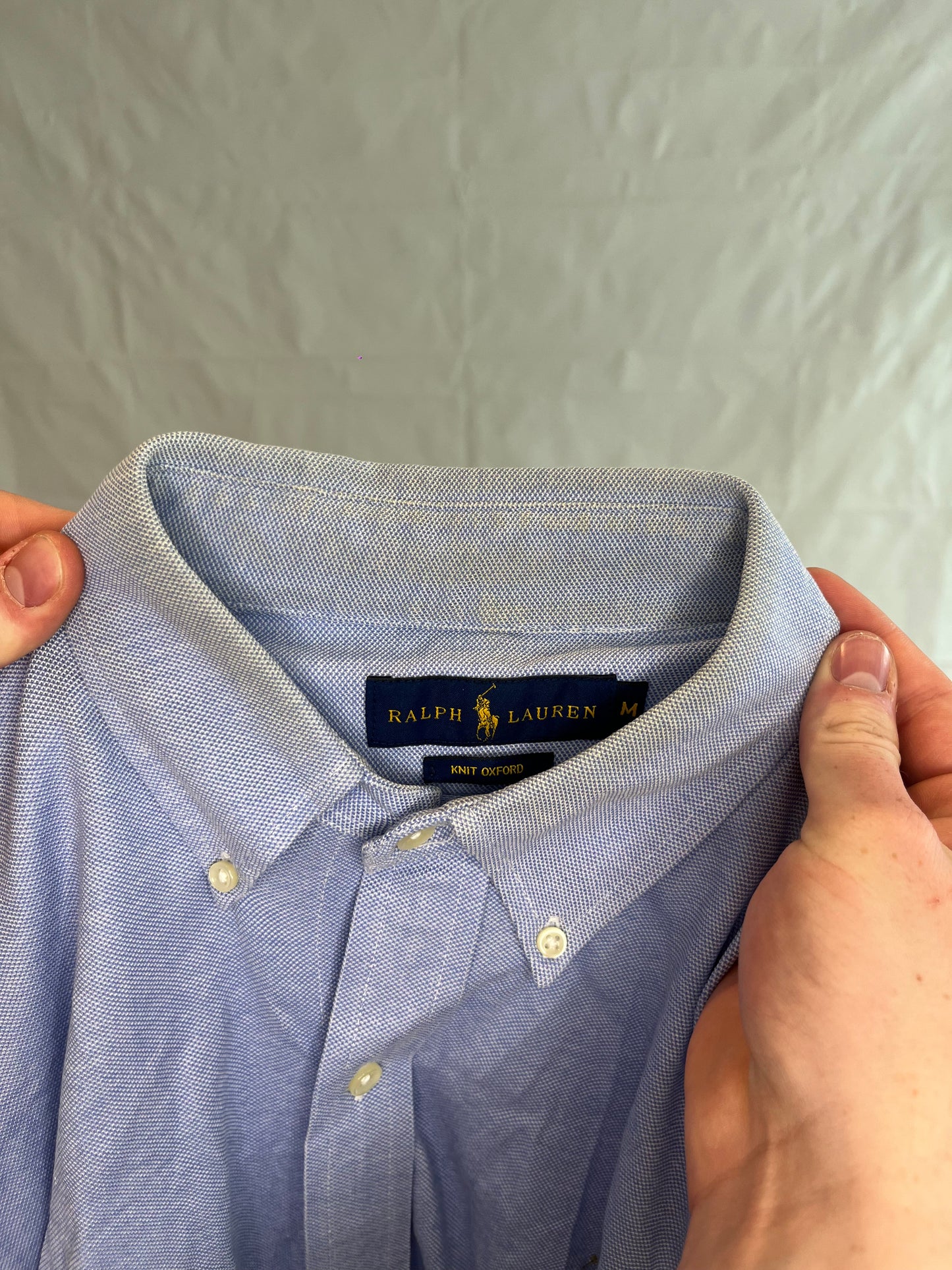 Polo Ralph Lauren Knit Oxford Shirt Light Blue Men's