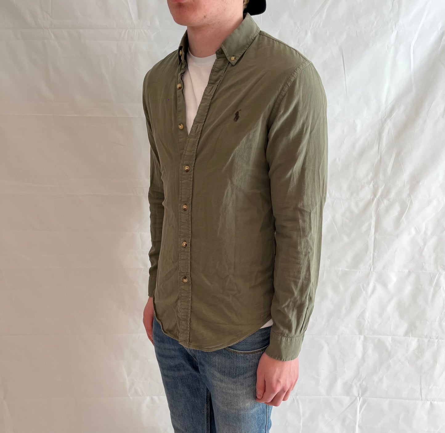 Polo Ralph Lauren Slim Fit Shirt Olive Green Men's