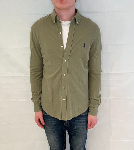 Polo Ralph Lauren Featherweight Mesh Shirt Olive Green Men's