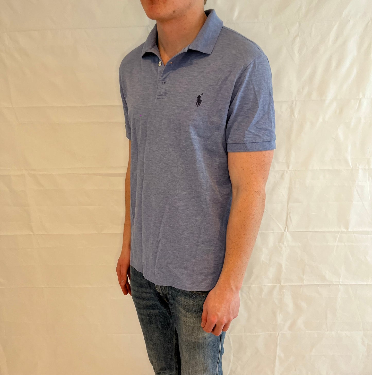 Polo Ralph Lauren Slim Fit Stretch Mesh Polo Light Blue Men's