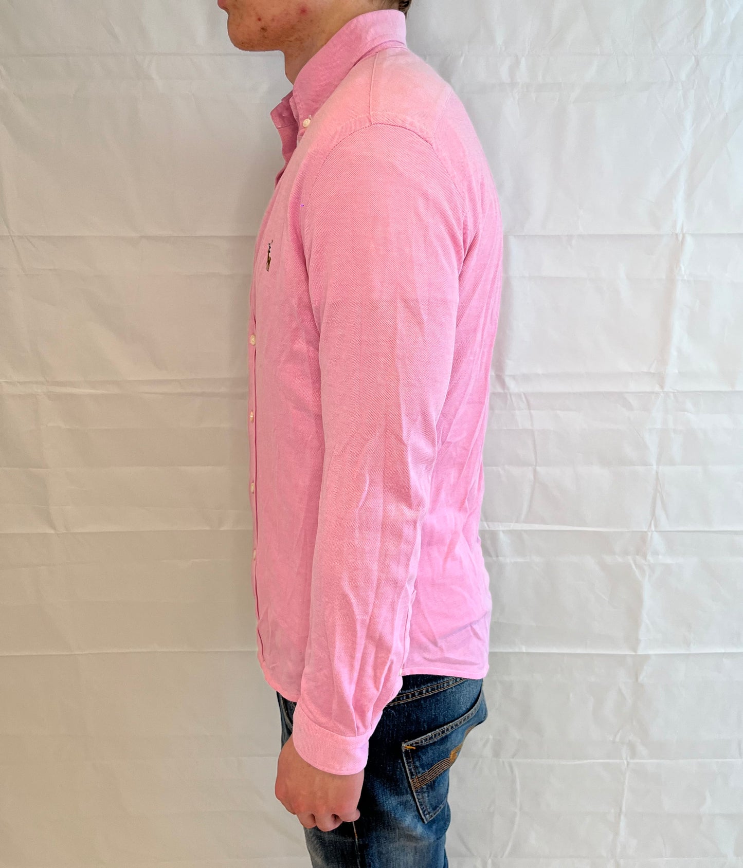 Ralph Lauren Knit Oxford Shirt Pink Men's