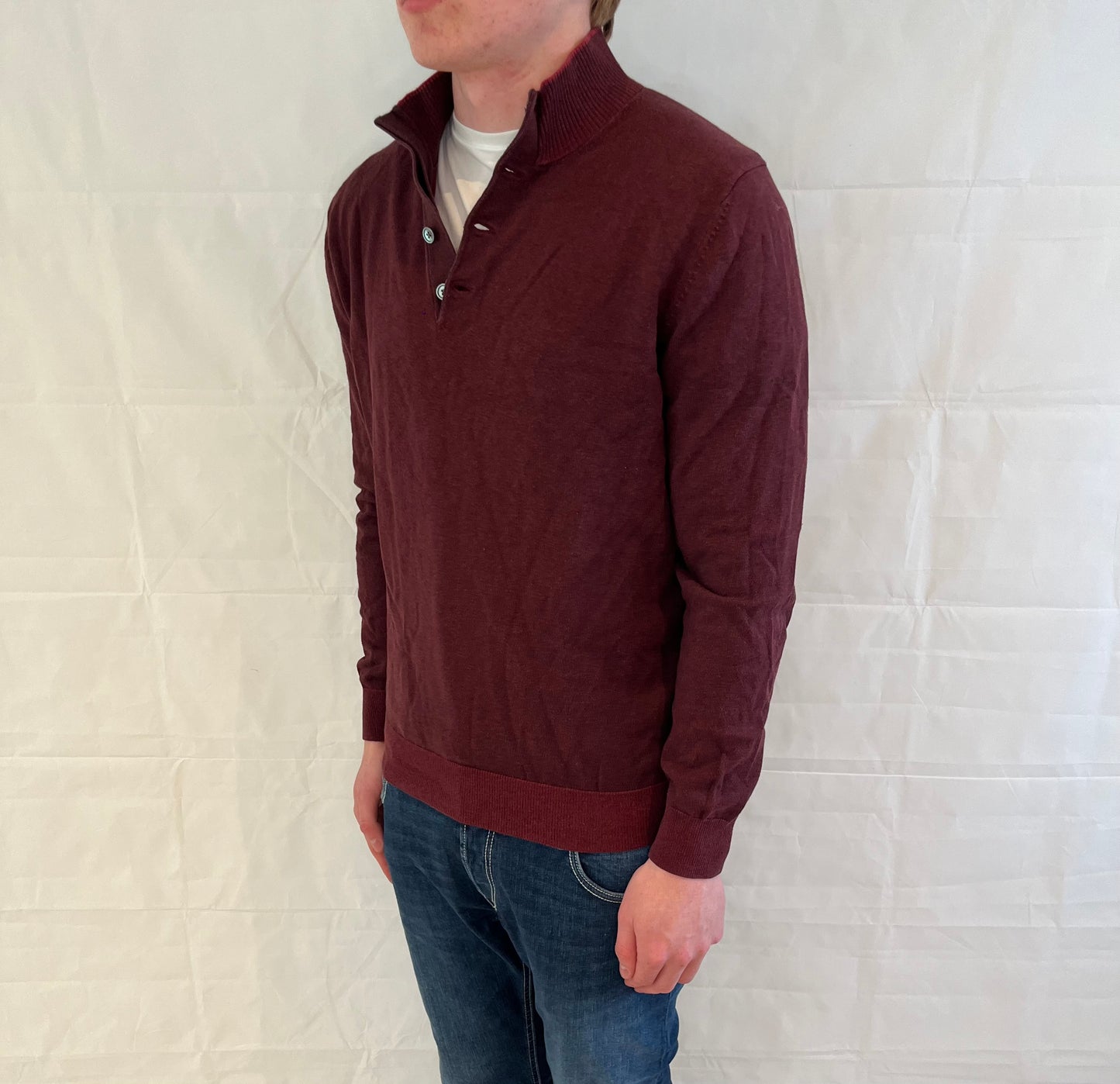 Massimo Dutti Sweater Wine Red Men's