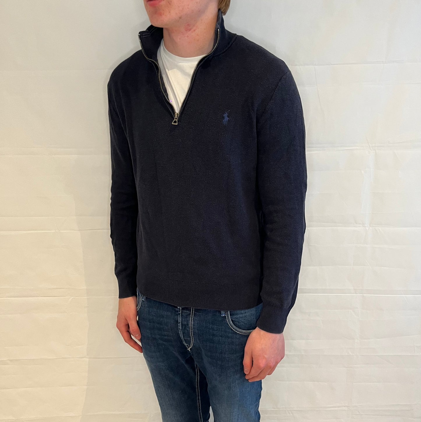 Polo Ralph Lauren Prima Cotton Half Zip Blue Men's