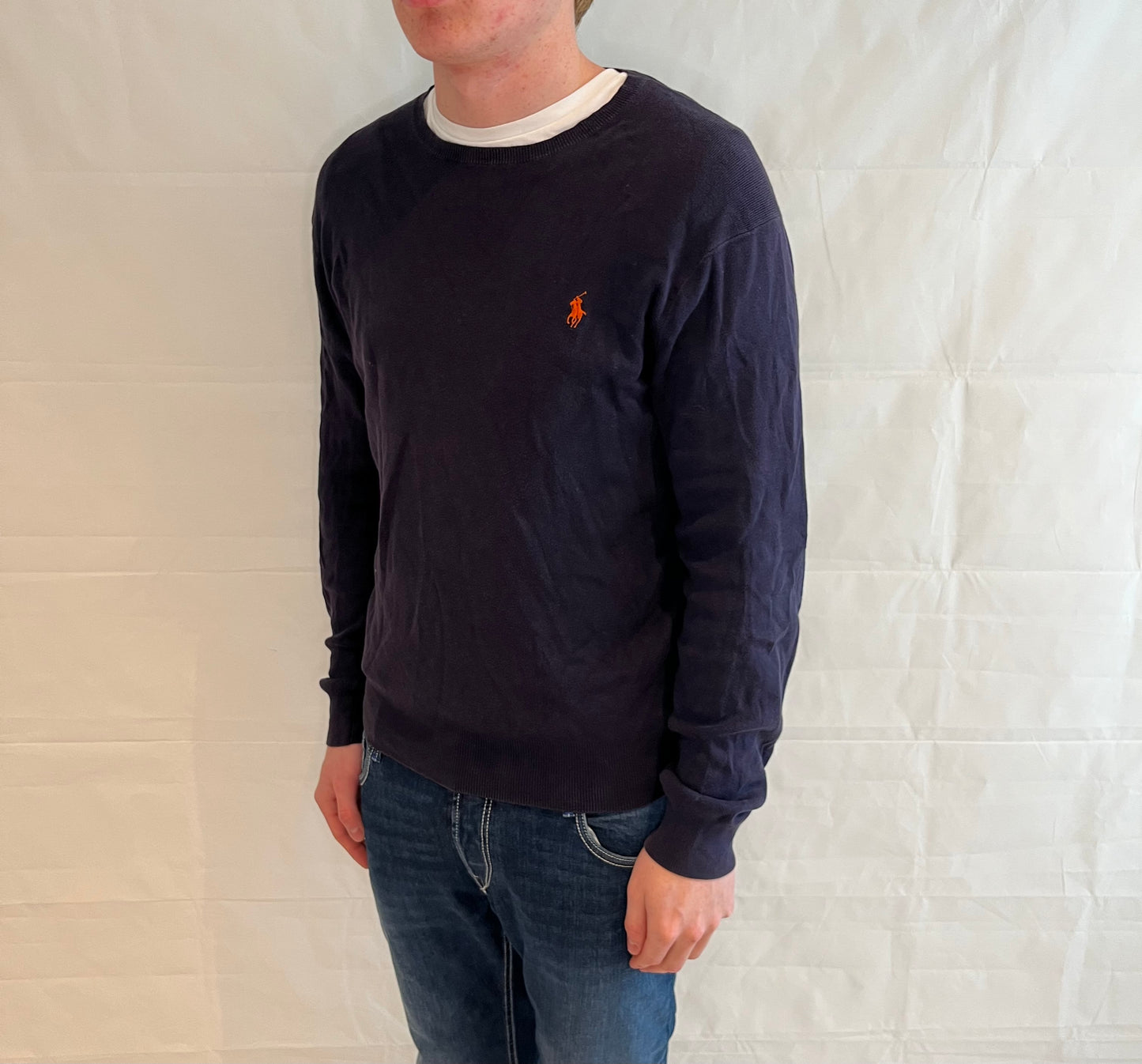 Polo Ralph Lauren Sweater Slim Fit Prima Cotton Blue Men's