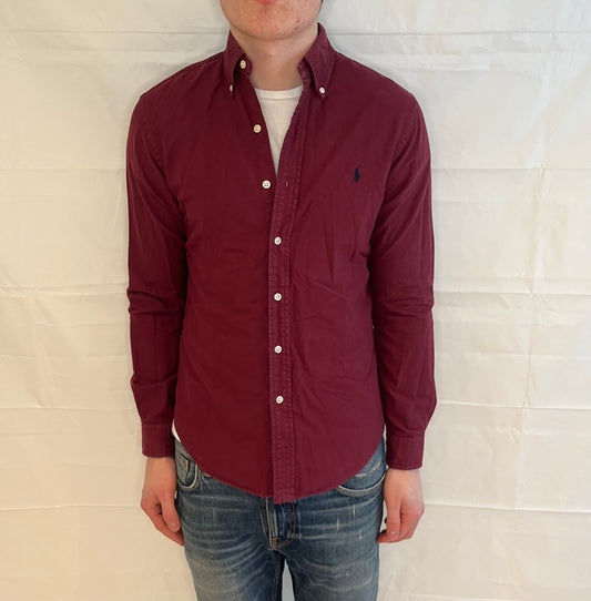 Polo Ralph Lauren Slim Fit Shirt Burgundy Men's