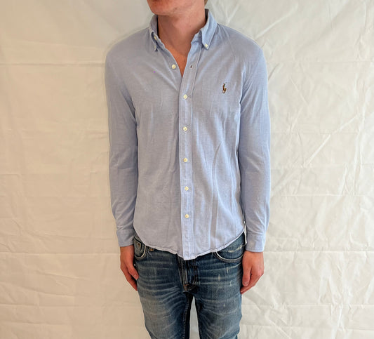 Polo Ralph Lauren Knit Oxford Shirt Light Blue Men's