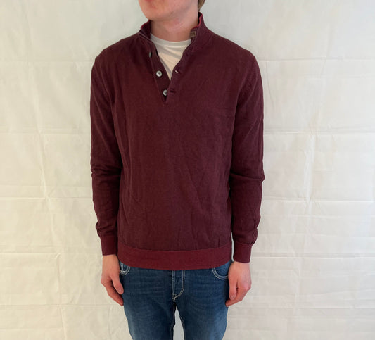 Massimo Dutti Sweater Wine Red Men's