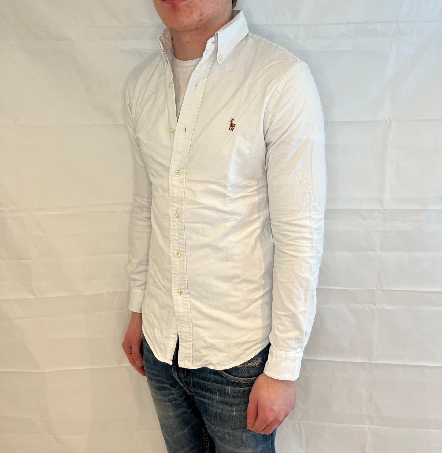Polo Ralph Lauren Slim Fit Stretch Oxford Shirt White Men's