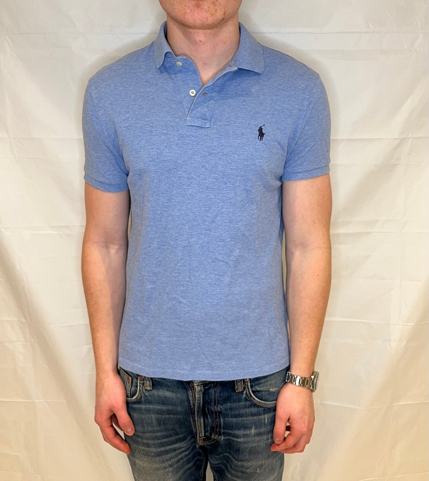 Polo Ralph Lauren Custom Slim Fit Polo Light Blue Men's