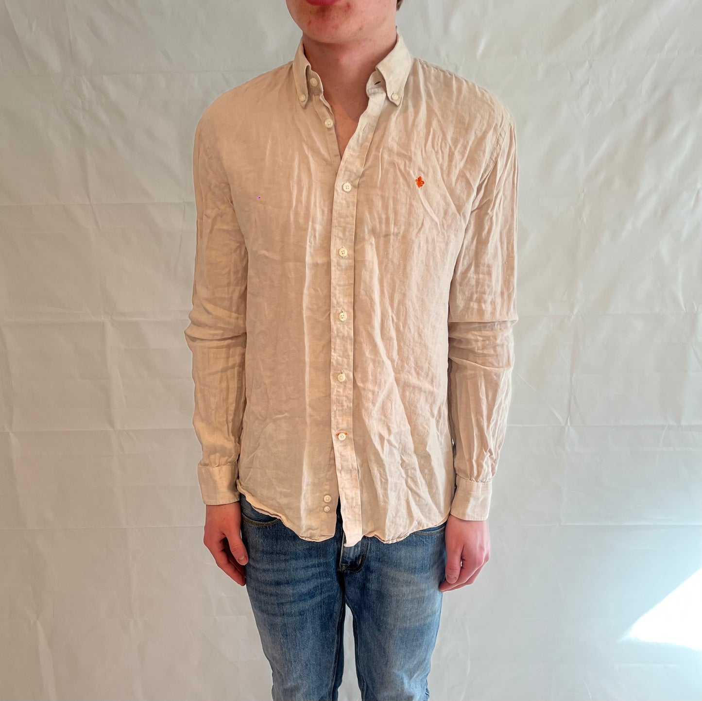 Morris Linen Shirt Beige Men's