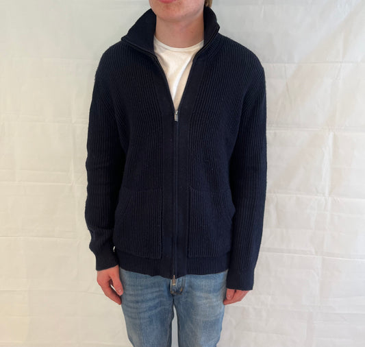 Massimo Dutti Full Zip Cardigan Blue Men's