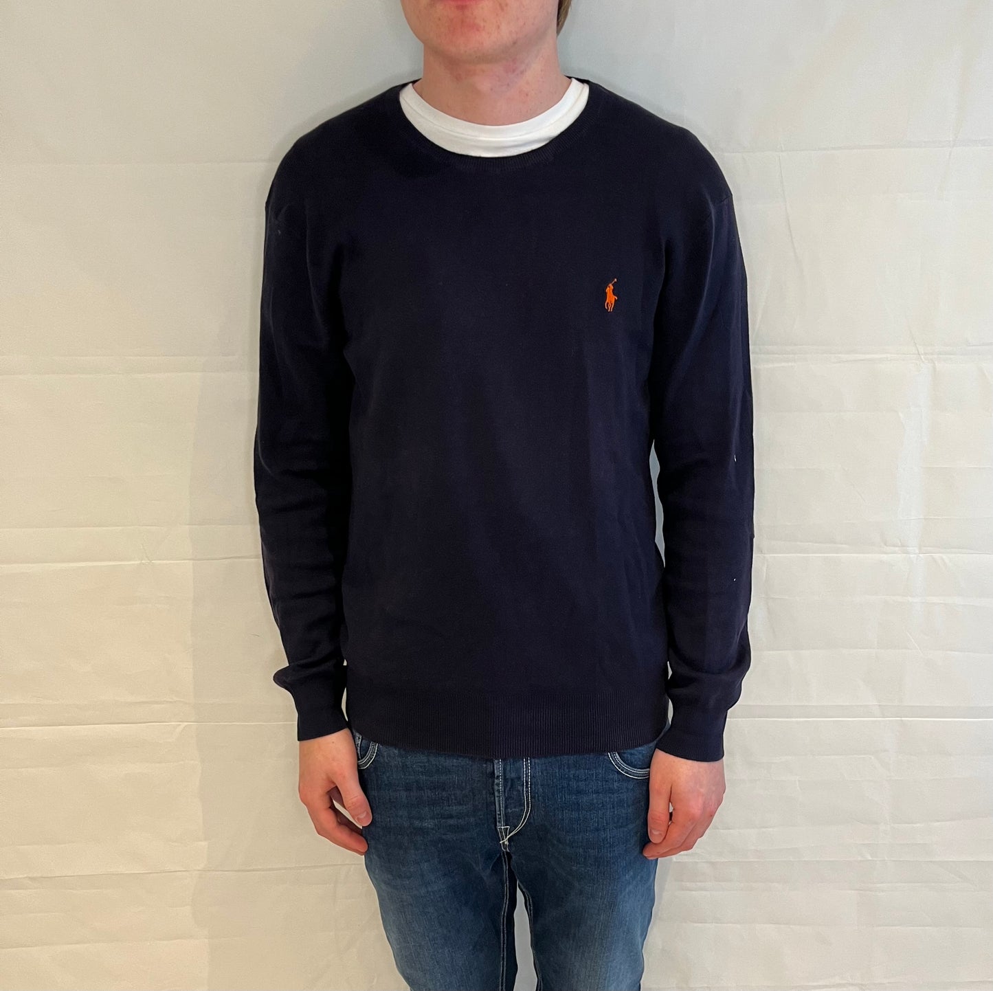Polo Ralph Lauren Slim Fit Prima Cotton Sweater Blue Men's